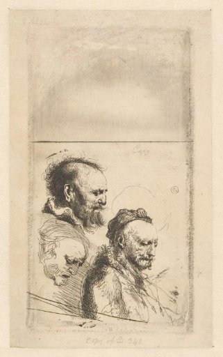Three studies of old men's heads