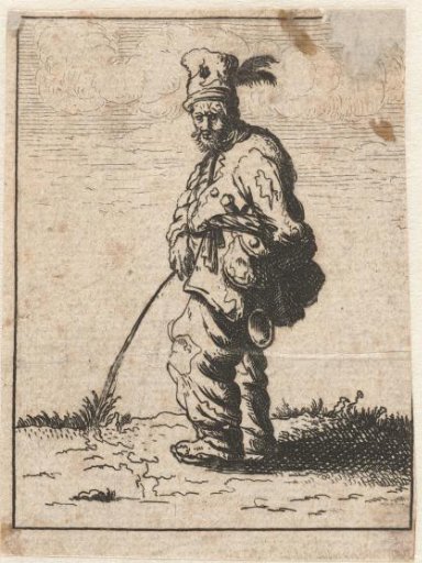 A man making water