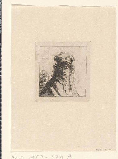 Young man in cap: bust