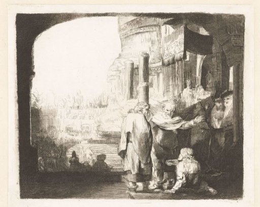 Peter and John heal a paralyzed man at the temple gate