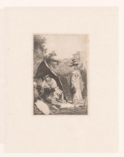 Young woman and old man with Death