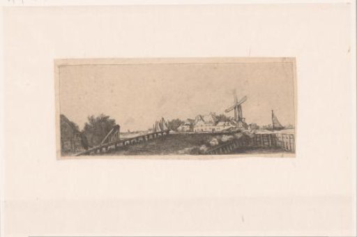 Landscape with a wooden bridge