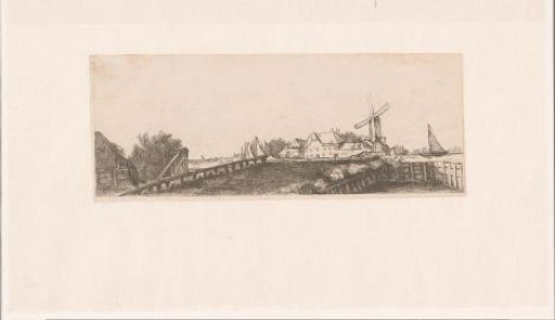 Landscape with a wooden bridge