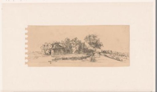 Landscape with a canal and fence