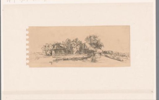Landscape with a canal and fence