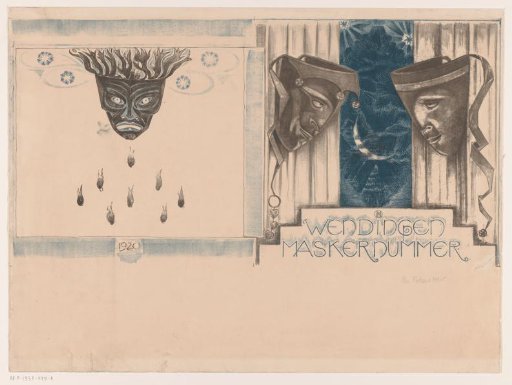 Cover design for: Wendingen, Mask Issue, 1920