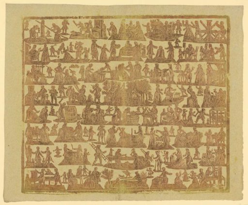 Sheet with professions in eight rows