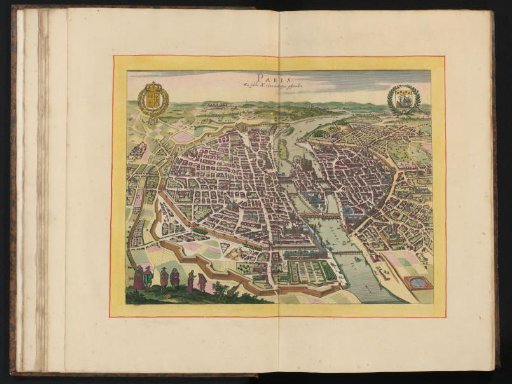 View of Paris in bird's-eye perspective, 1620