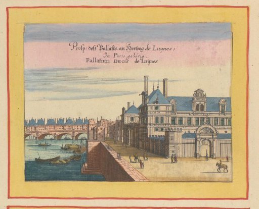 View of the palace of the Duke de Luynes in Paris