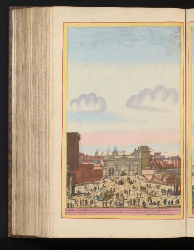View of the Porte Saint-Antoine in Paris