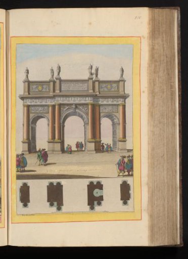 First triumphal arch in the Faubourg Saint Antoine during the Joyous Entry of King Louis XIV of France and his wife Maria Theresa into Paris