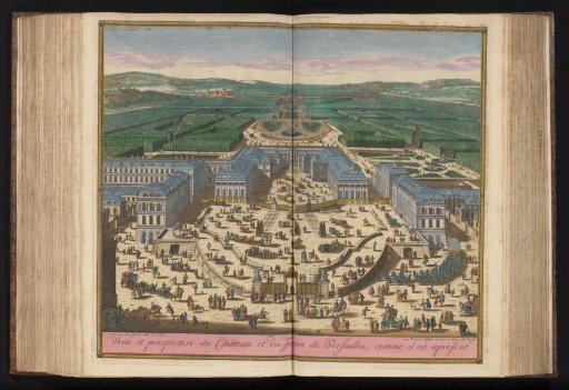 View of the palace and gardens of Versailles