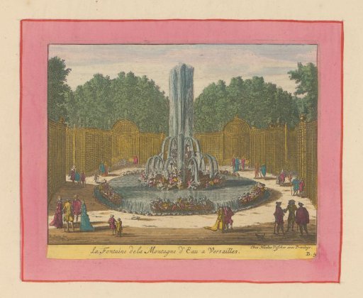 Fountain in the Mountain Water Forest in the gardens of Versailles
