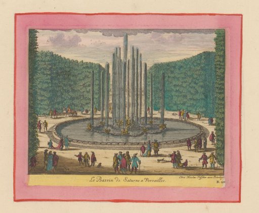 Basin and fountain of Saturn in the gardens of Versailles