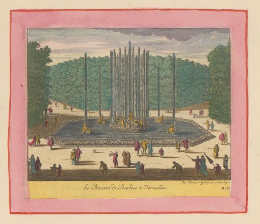 Basin and fountain of Bacchus in the gardens of Versailles