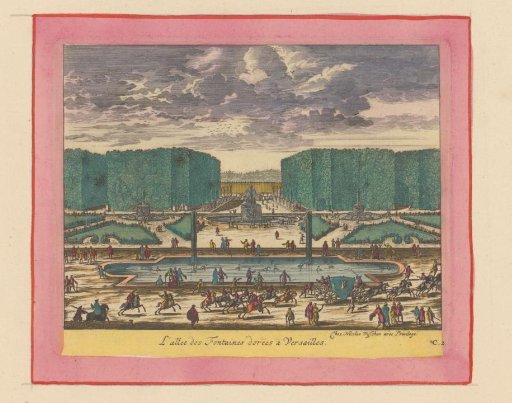 Avenue of the Golden Fountains in the gardens of Versailles