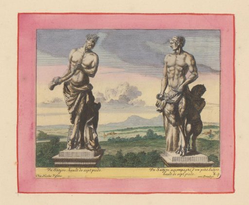 Statues of satyrs