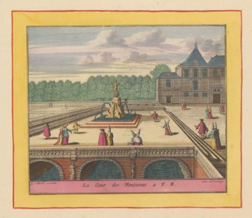 View of the Cour de la Fontaine of the Palace of Fontainebleau