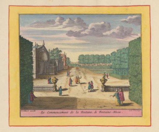 View of the gardens of the Palace of Fontainebleau