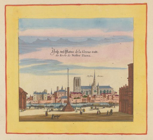 View of Place de Grève and Notre-Dame