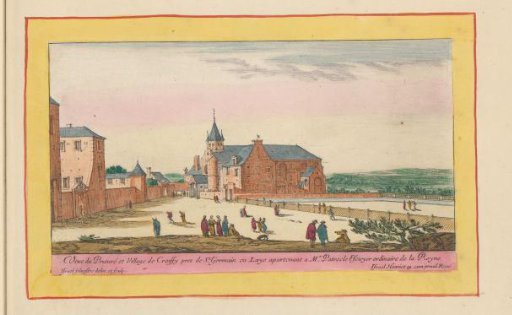 View of the village and priory of Croissy-sur-Seine