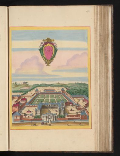 View of Château d'Anet in bird's-eye perspective