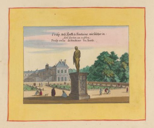 View of the Palais de Fontainebleau from the gardens