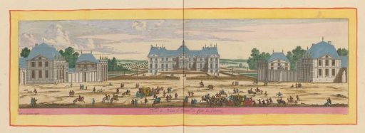 View of the Château de Vaux-le-Vicomte from the approach road