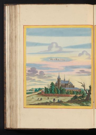 View of the church and monastery of Saint-Victor in Paris