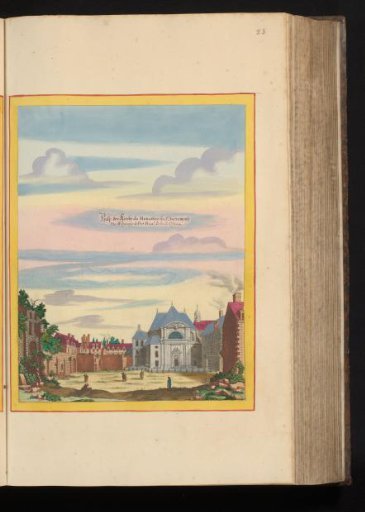 View of the church of the abbey of Port-Royal du Saint-Sacrement in Paris