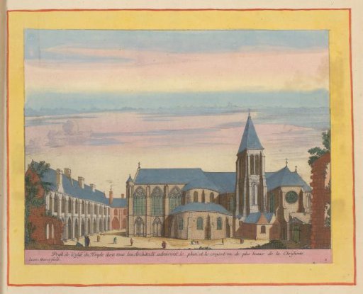 View of the church of the Templars in Paris