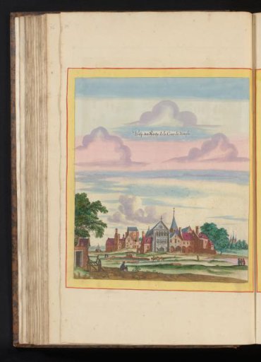 View of the buildings of the monastery and church of the Templars in Paris