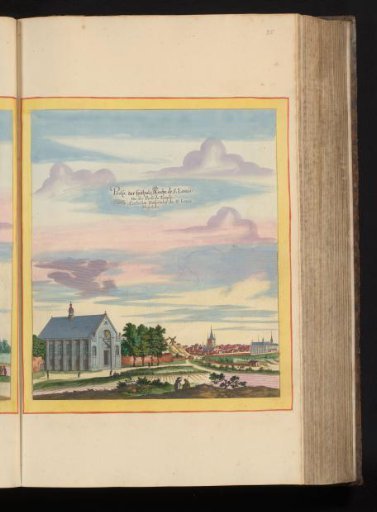 View of the hospital church of Saint-Louis outside Paris