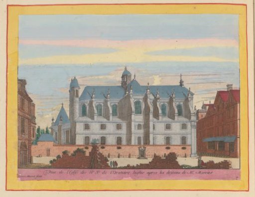 View of the Protestant church l'Oratoire du Louvre in Paris