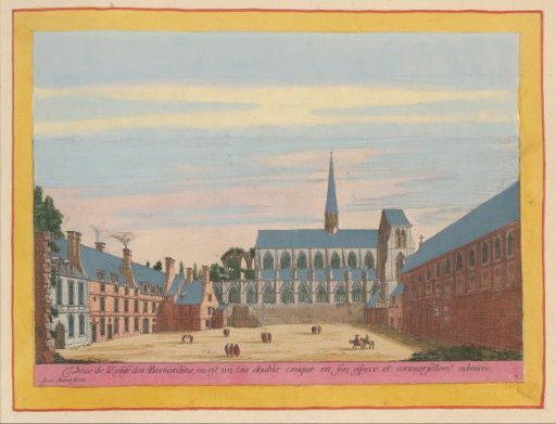 View of the church near the Collége des Bernardins in Paris