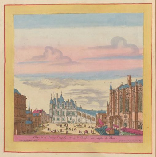 View of the Chambre des comptes and Sainte-Chapelle in Paris