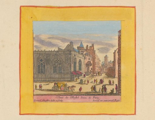View of the Hôtel-Dieu hospital in Paris