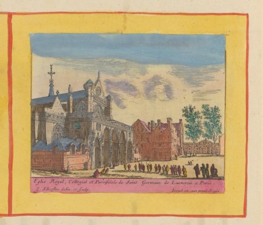 View of the church of Saint-Germain-l'Auxerrois in Paris