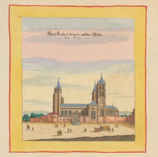 View of the abbey church of Saint-Germain-des-Prés in Paris