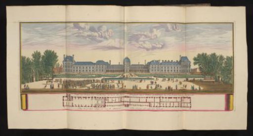 View of the Palais des Tuileries in Paris