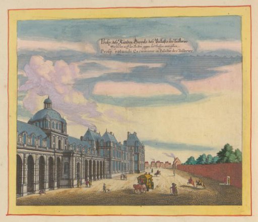 View of the Palais des Tuileries from the street side