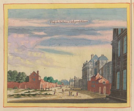 View of the Palais des Tuileries and the great royal stables
