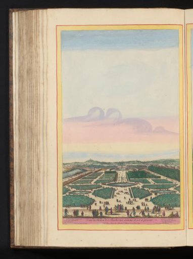 View of the gardens of the Palais des Tuileries in Paris