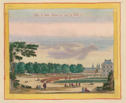 View of the Gardens of the Palais du Luxembourg and the Palace in the Background