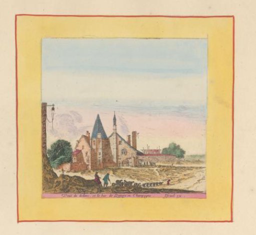 View from the Abbey of Quincy with Shepherd and Flock