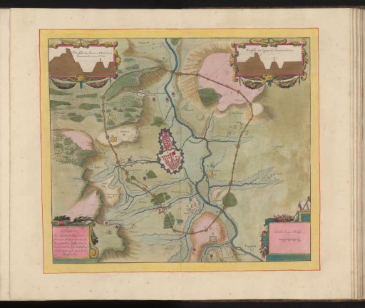 Map of Nancy and the surrounding fortifications