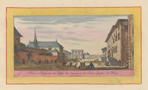 View of two churches in Nancy