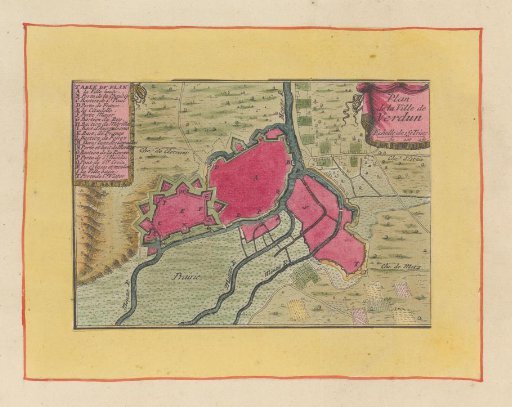Plan of Verdun-sur-Meuse