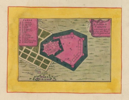 Plan of the castle of Viviers