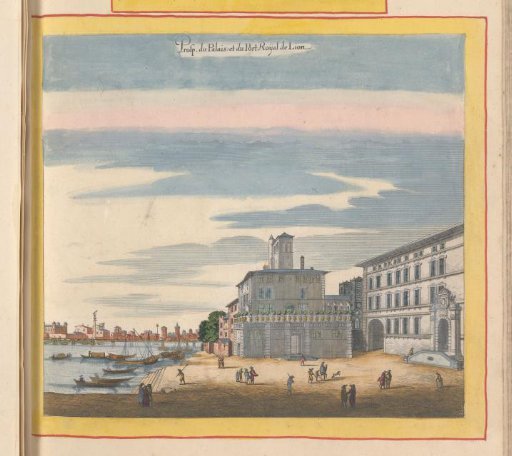 View of a City Palace and the Port of Lyon